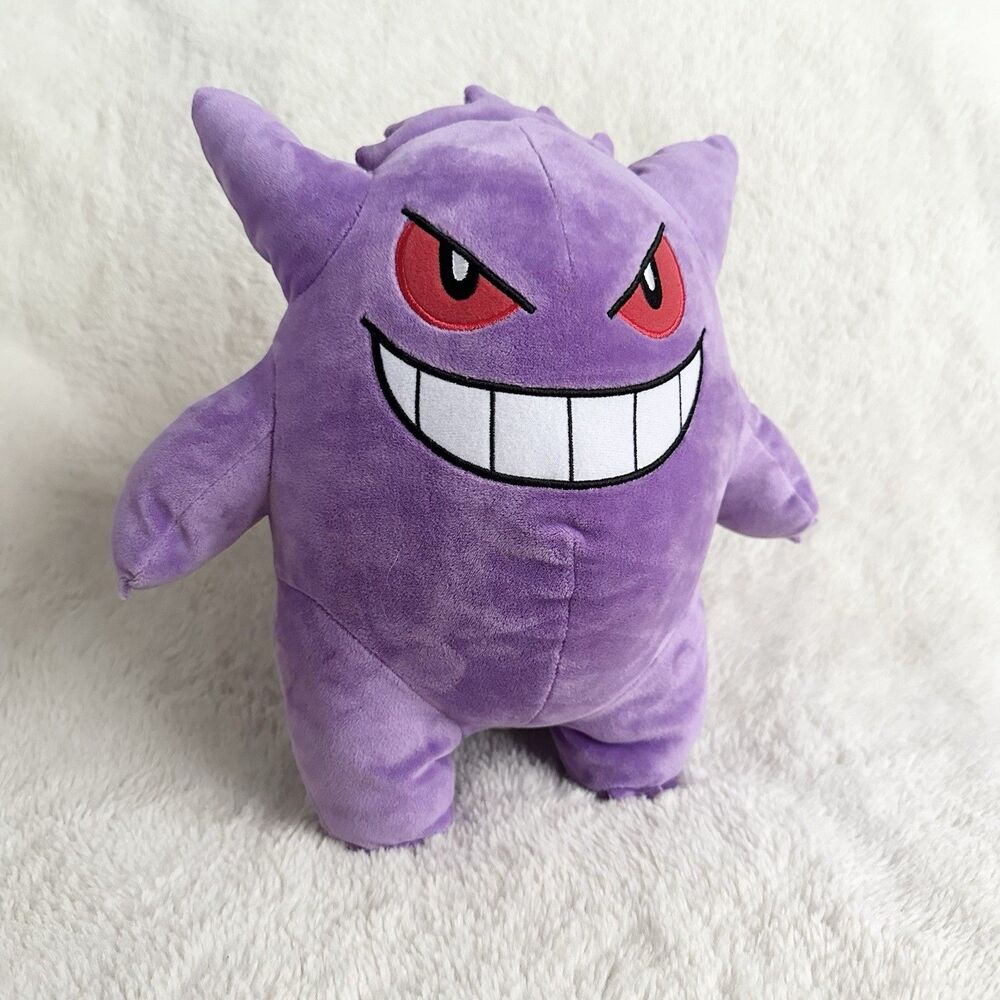Jazwares Gengar Pokémon Plush 10” Purple Stuffed Toy Nintendo Poke doll